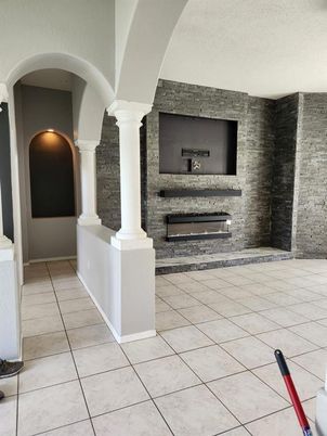 Fireplace, Interior, Stone Walls