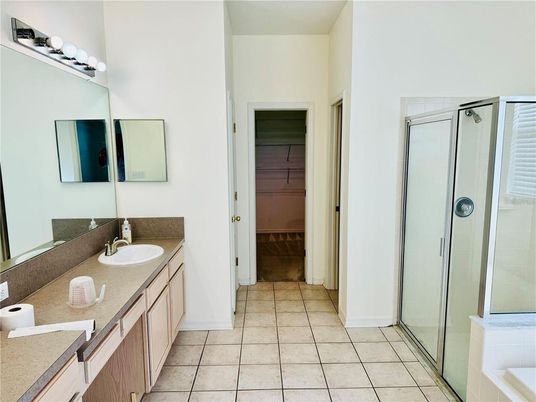 Bathroom, Dual Sink Vanities, Glass Shower, Interior