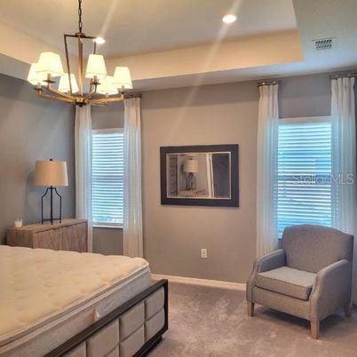 Bedroom, Chandelier, Interior, Pendant Lights, Recessed Lighting