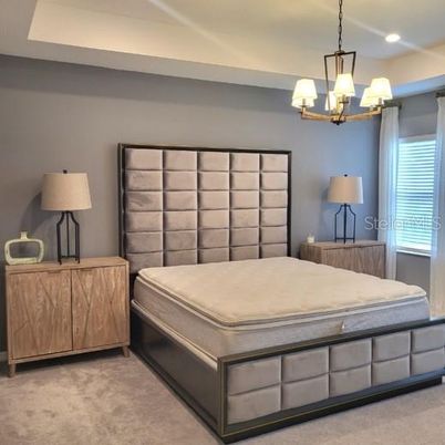 Bedroom, Chandelier, Interior, Recessed Lighting