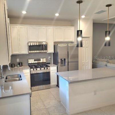 Interior, Kitchen, Pendant Lights, Recessed Lighting, Stainless Steel Appliances