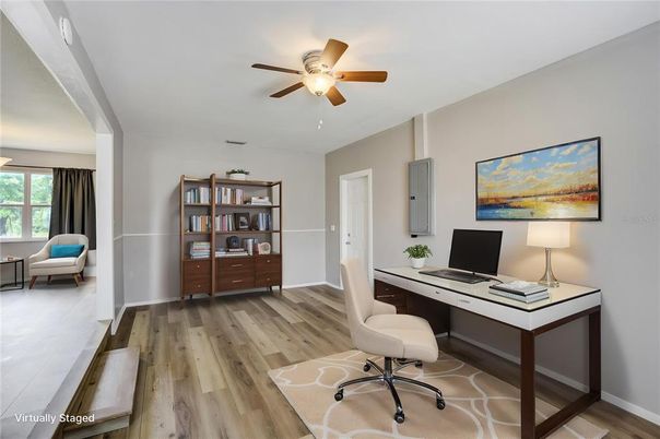 Home Office, Interior, Wood Texture Flooring