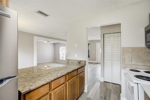 Interior, Kitchen, Wood Texture Flooring