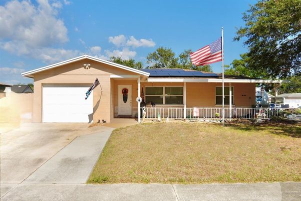 Attached, Exterior, Facade, Solar Panels, Ranch