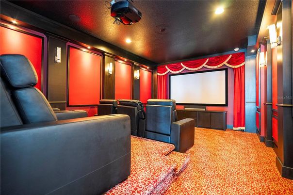 Home Theatre Room, Interior, Projection Screen, Recessed Lighting, Theatre Room