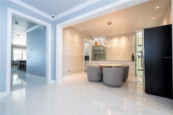 Bathroom, Interior, Marble, Pendant Lights, Recessed Lighting