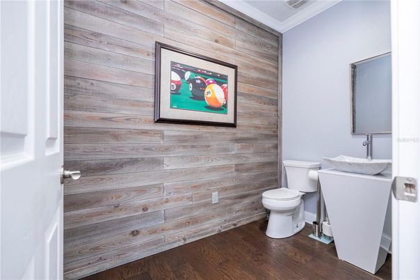 Bathroom, Interior, Wood Texture Flooring, Wooden Walls