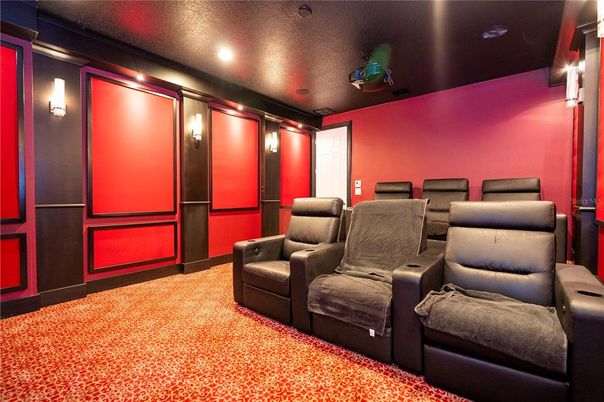 Home Theatre Room, Interior, Projection Screen, Recessed Lighting, Theatre Room
