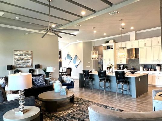 Dining room, Interior, Kitchen, Living room, Pendant Lights, Recessed Lighting, Wood Texture Flooring