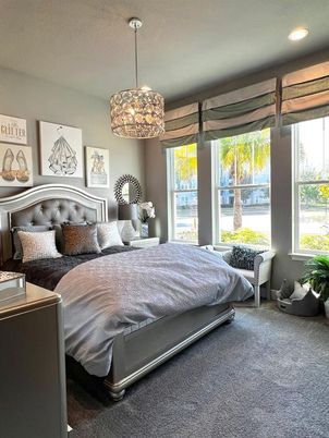 Bedroom, Interior, Pendant Lights, Recessed Lighting