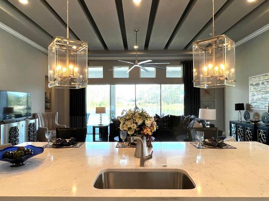 Chandelier, Dining room, Interior, Kitchen, Living room, Pendant Lights, Recessed Lighting