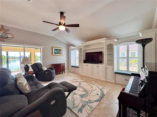 Interior, Living room, Piano, Water