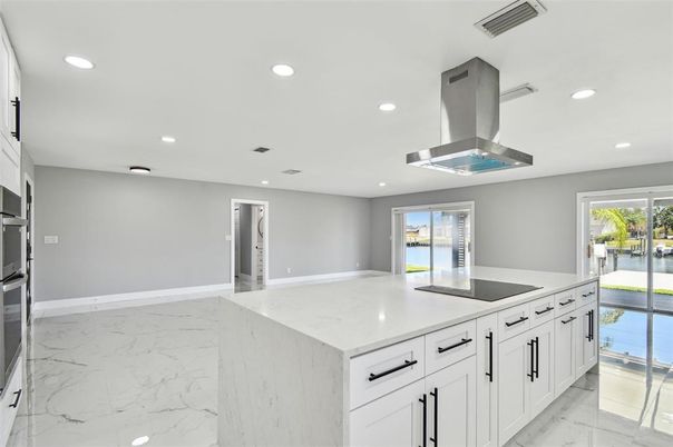 Interior, Kitchen, Marble, Recessed Lighting