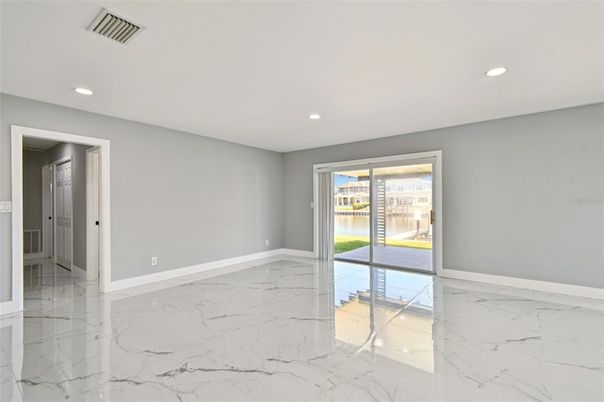 Empty room, Interior, Marble, Recessed Lighting
