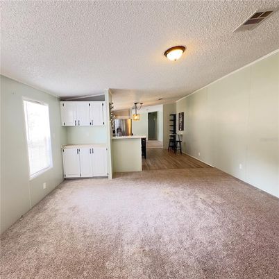 Empty room, Interior, Kitchen, Pendant Lights, Wood Texture Flooring