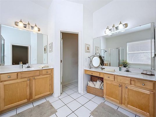 Bathroom, Dual Sink Vanities, Glass Shower, Interior