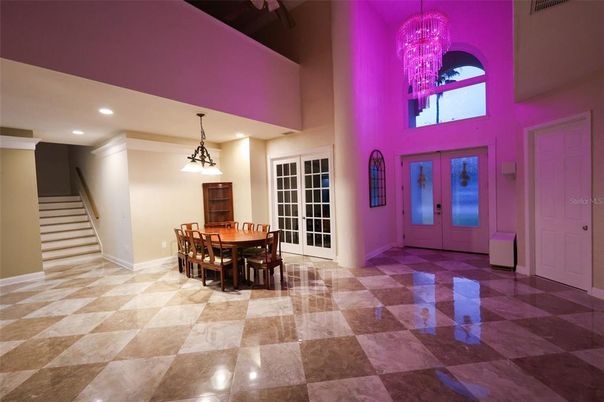 Chandelier, Dining room, Interior, Pendant Lights, Recessed Lighting