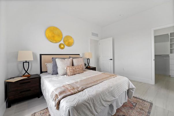 Bedroom, Interior, Wood Texture Flooring