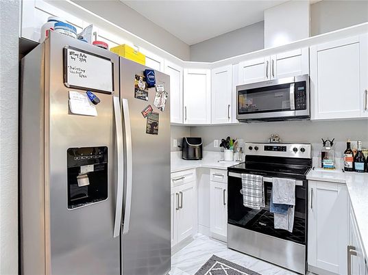 Interior, Kitchen, Marble, Stainless Steel Appliances