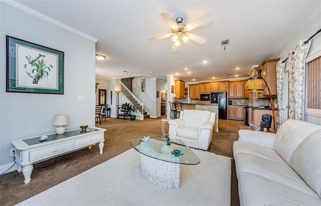 Interior, Kitchen, Living room, Recessed Lighting, Stainless Steel Appliances