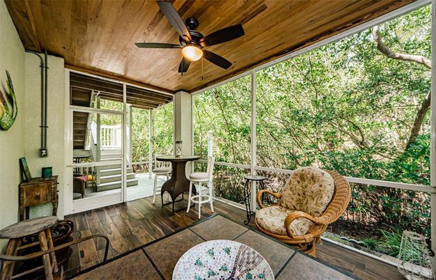 Interior, Sun Room, Wooden Ceilings, Wood Texture Flooring