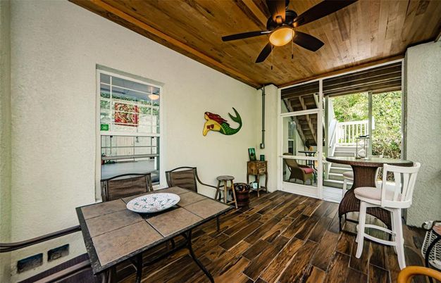 Dining room, Interior, Wooden Ceilings, Wood Texture Flooring