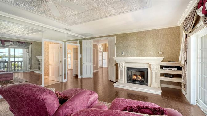 Fireplace, Interior, Living room, Wood Texture Flooring