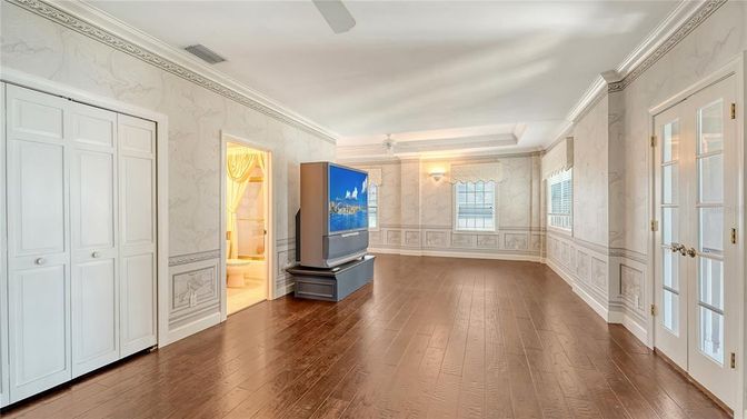 Empty room, Interior, Marble Walls, Wood Texture Flooring