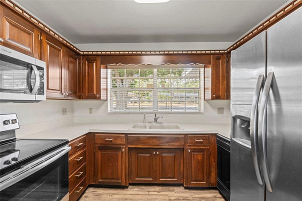 Interior, Kitchen, Wood Texture Flooring