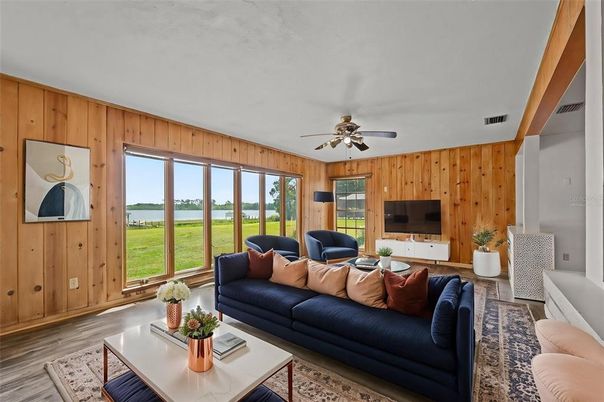 Interior, Living room, Wood Texture Flooring, Wooden Walls