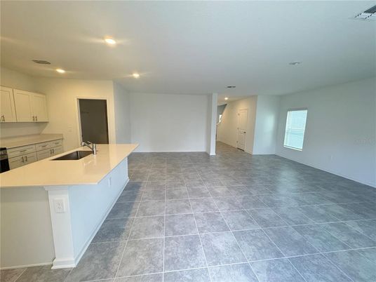 Empty room, Interior, Kitchen, Recessed Lighting