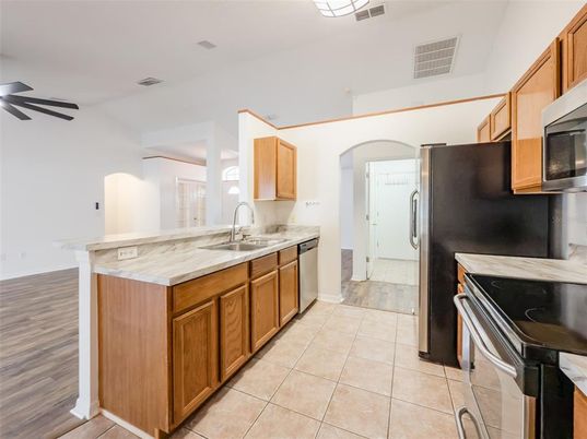 Interior, Kitchen, Wood Texture Flooring