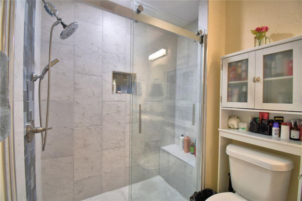 Bathroom, Glass Shower, Interior, Marble Walls