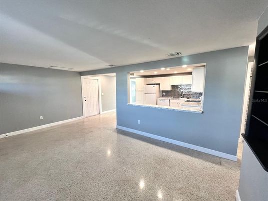 Empty room, Interior, Kitchen, Recessed Lighting