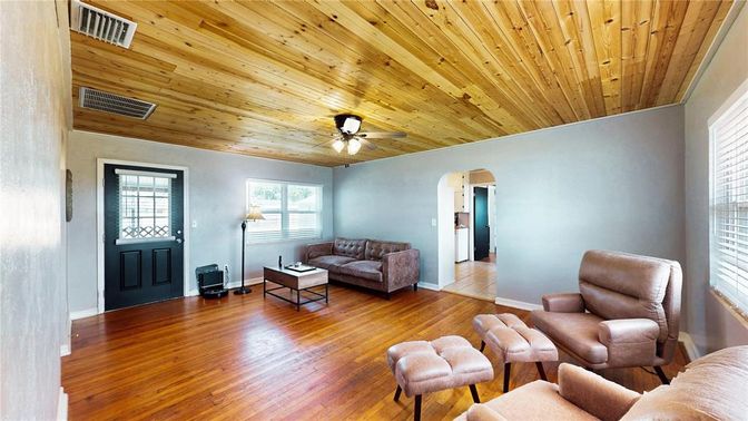 Interior, Living room, Wooden Ceilings, Wood Texture Flooring