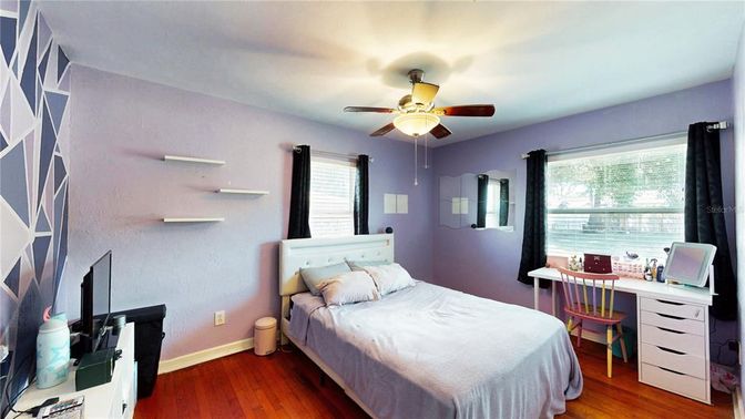 Bedroom, Home Office, Interior, Wood Texture Flooring
