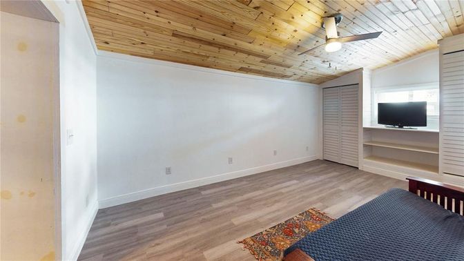 Empty room, Interior, Wooden Ceilings, Wood Texture Flooring