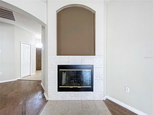 Fireplace, Interior, Wood Texture Flooring