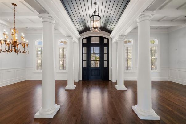 Chandelier, Interior, Pendant Lights, Wood Texture Flooring