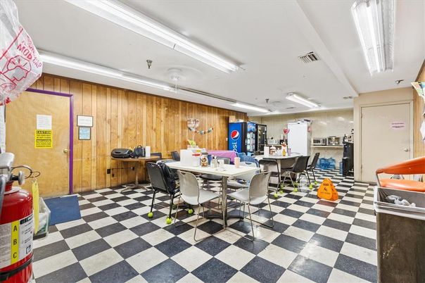Dining room, Interior, Recessed Lighting, Wooden Walls