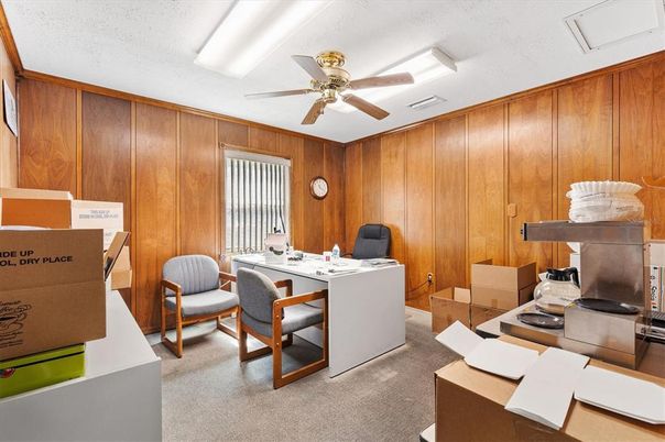 Home Office, Interior, Wooden Walls