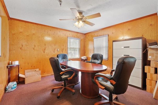 Home Office, Interior, Wooden Walls