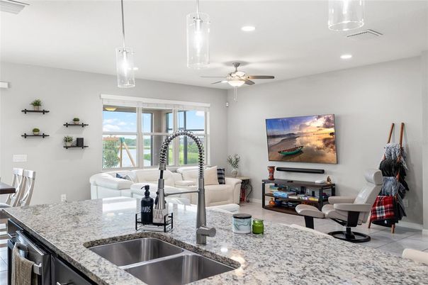 Interior, Kitchen, Living room, Pendant Lights, Recessed Lighting