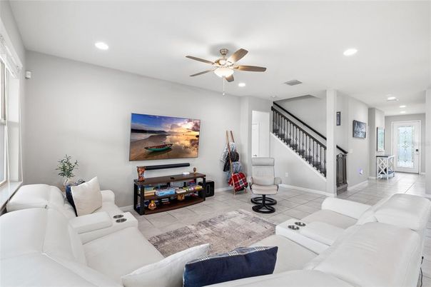 Interior, Living room, Recessed Lighting