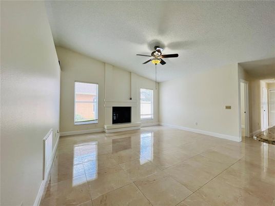 Empty room, Fireplace, Interior