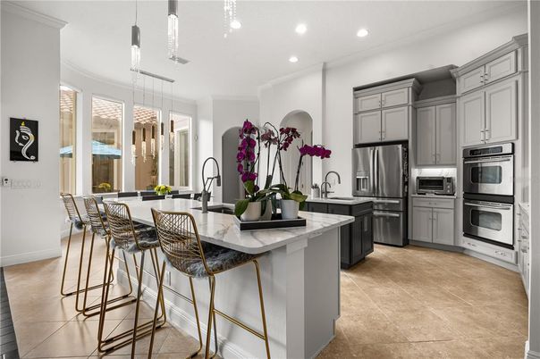 Interior, Kitchen, Pendant Lights, Recessed Lighting, Stainless Steel Appliances