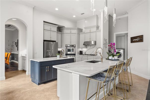 Interior, Kitchen, Pendant Lights, Recessed Lighting, Stainless Steel Appliances
