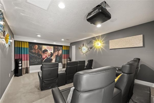 Home Theatre Room, Interior, Projection Screen, Recessed Lighting, Theatre Room