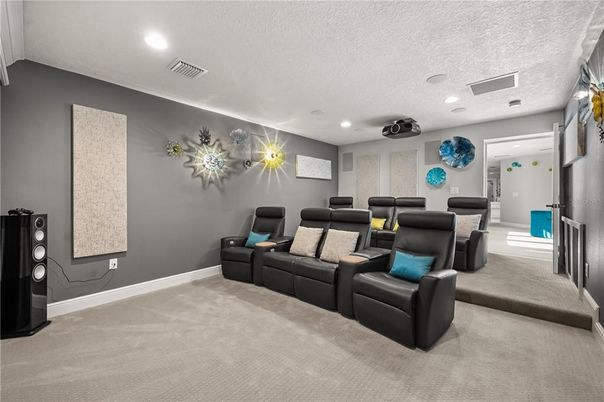 Home Theatre Room, Interior, Projection Screen, Recessed Lighting, Theatre Room