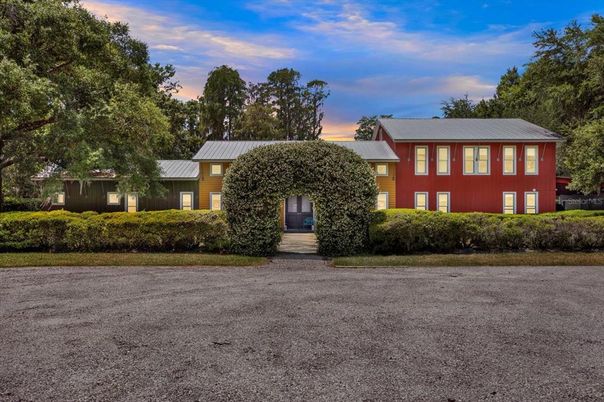 Backyard, Exterior, Facade, Brick Traditional